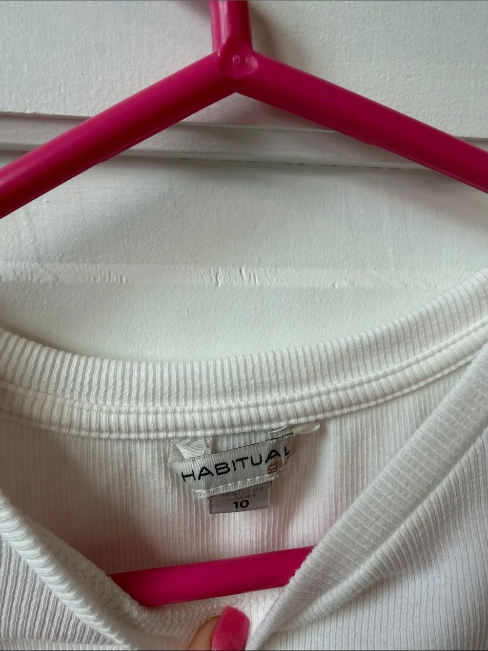 Habitual Kids White Ruffle Sleeve Top size 10